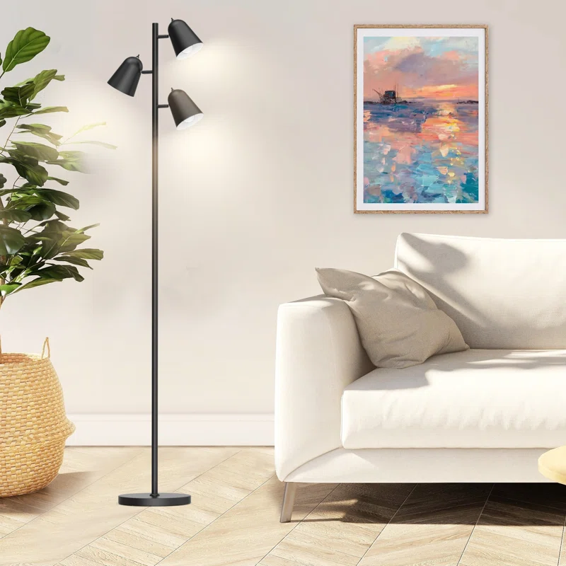 68″ Tree Floor Lamp with 3 Bulbs Included