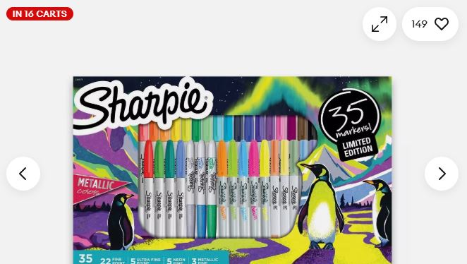Sharpie 35pk Permanent Markers Fine Point and Ultra-Fine Point Multicolored