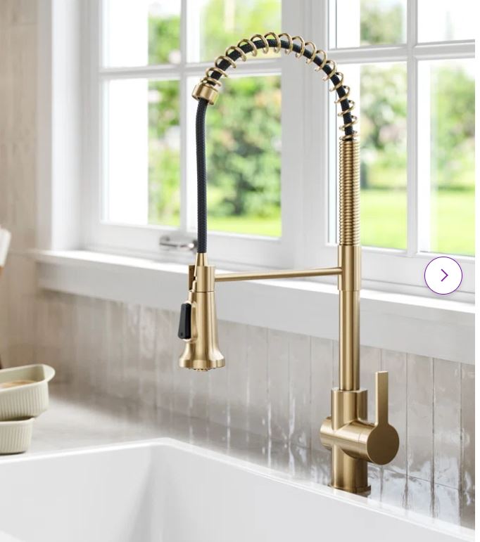 KPF-1691SFACB KRAUS Britt Commercial Style Single Handle Pull Down Kitchen Faucet