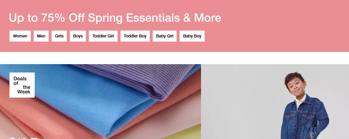 Gap factory up to 75% off + EXTRA 45% off clearance