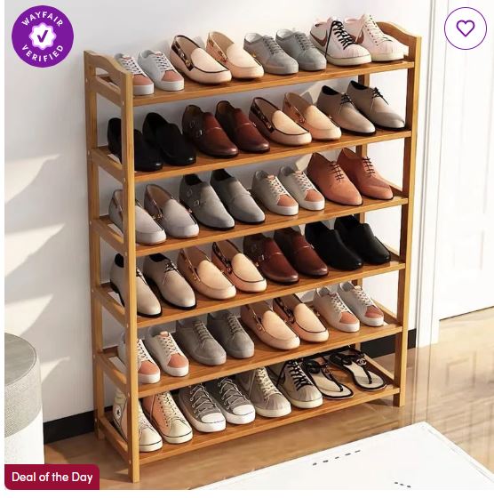 Aniston 18 Pair Solid Wood Shoe Rack