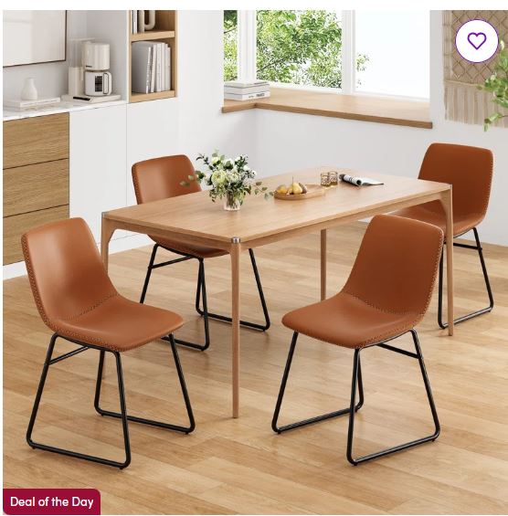 Ipke Faux Leather Upholstered Dining Chair (Set of 4)