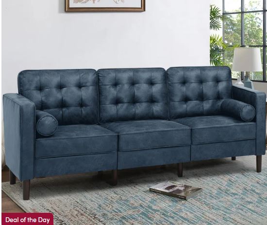 Rebba 84” Faux Leather Sofa