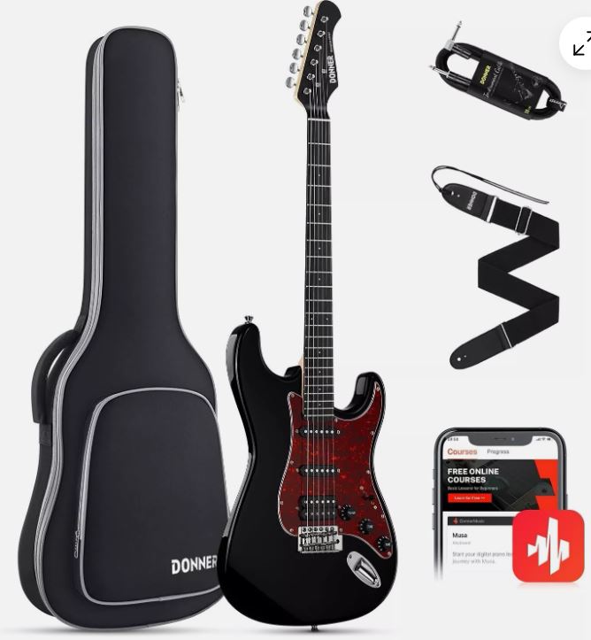 Donner DST-200 Electric Guitar HSS Pickup Solid Body Tremolo Bridge Coil Spilt