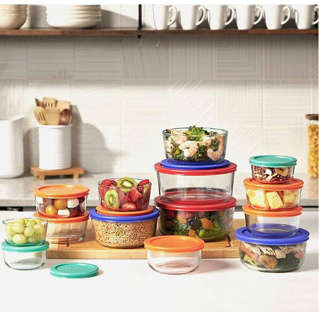 Pyrex Simply Store 28-Piece Glass Food Storage Set