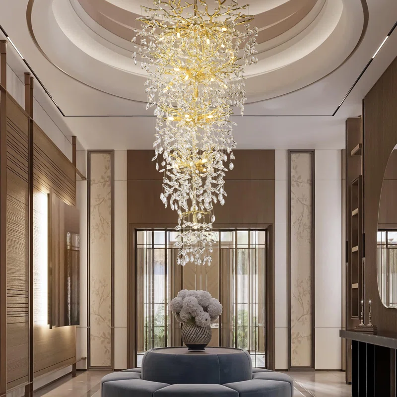 Light Crystal Dimmable LED Tiered Chandelier