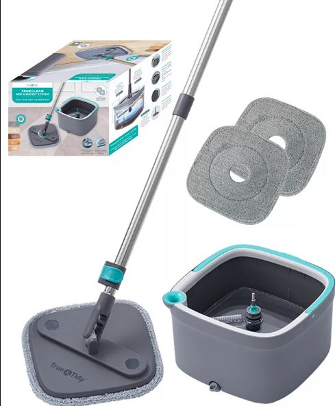 True & TidyTrue Clean Spin Mop & Bucket Cleaning System