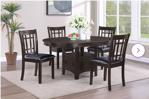 Ozark Trail Durable Steel and Aluminum Table and Stools, Open Dims 19.29″x 24.6″, Brown