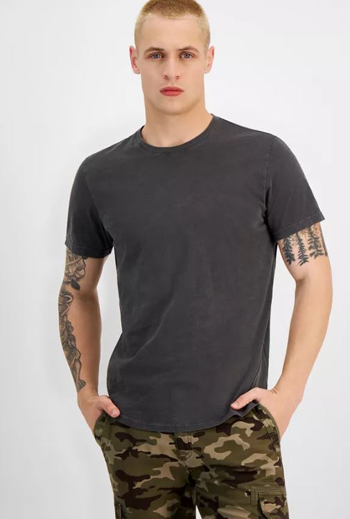 Men’s Sun Kissed Regular-Fit Curved Hem T-Shirt, Created for Macy’s