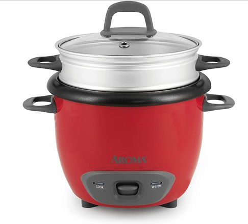 Aroma Housewares 6-Cup (Cooked) (3-Cup UNCOOKED) Pot Style Rice Cooker and Food Steamer