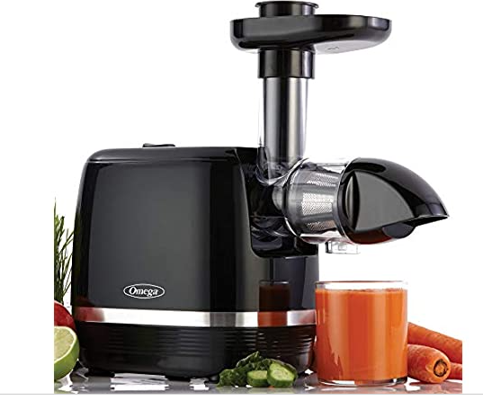 Omega H3000D Cold Press 365 Horizontal Juicer, Black