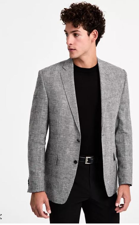 Men’s Classic-Fit Linen-Blend Sport Coat