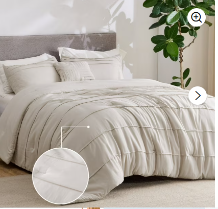 Cozy Comfort 4 Piece Bed-in-a-Bag,Queen,Beige