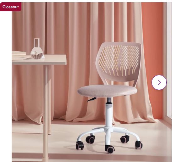 Elkland 360° Swivel Mesh Fabric Writing Office Task Chair with Height Adjustable for Teenager