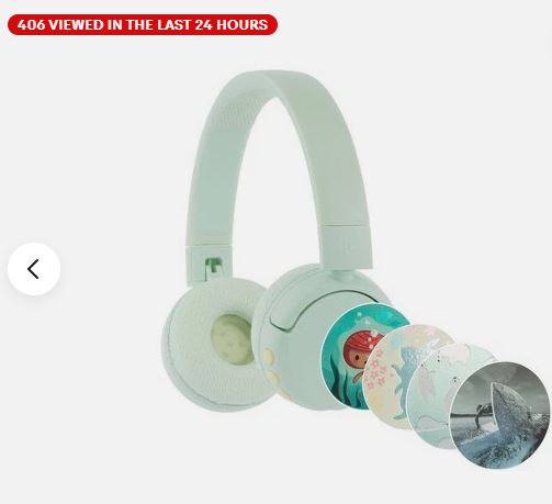 BuddyPhones POP Fun Foldable Bluetooth Wireless Kids Headphones with Microphone