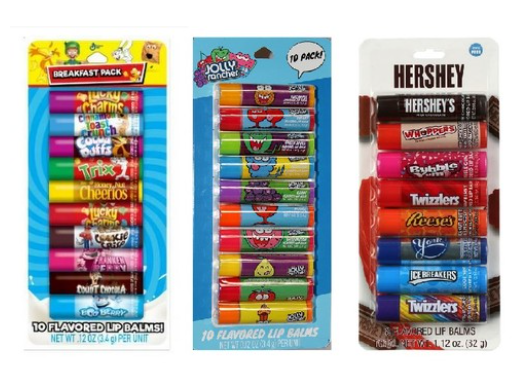 28 Count Hershey’s, Jolly Rancher & Breakfast Assorted Flavored Lip Balms