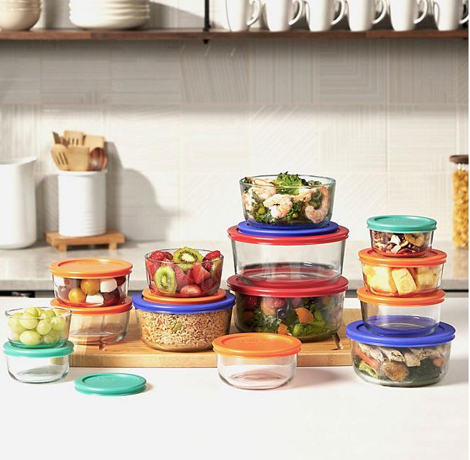 Pyrex Simply Store 28-Piece Glass Food Storage Set