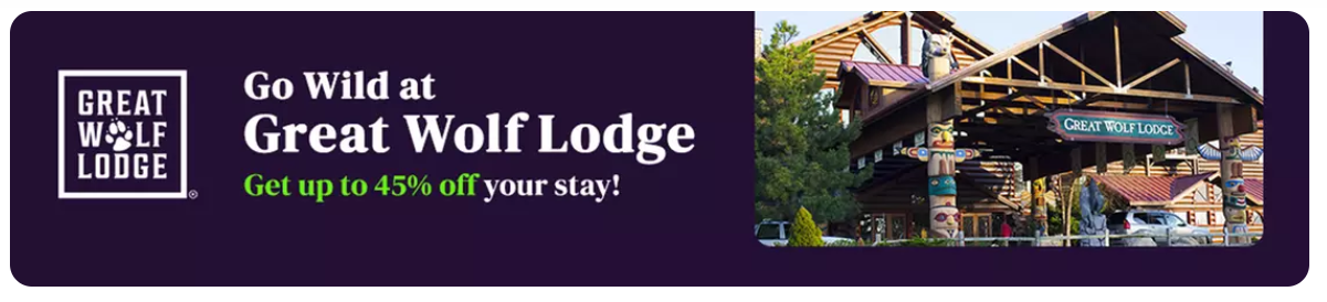 *Great Wolf Lodge dealAs low as $74 per night! Includes passes