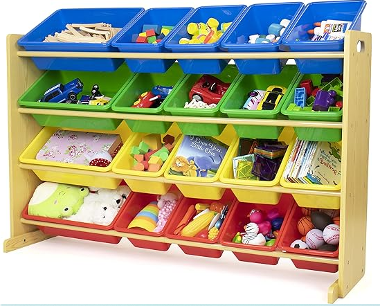 Humble Crew Natural Primary Extra Large Toy Organizer with 20 Storage Bins