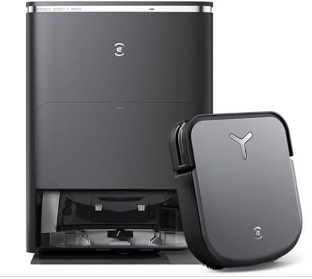 (NEW!) ECOVACS DEEBOT X2 Omni Robot Vacuum and Mop, 8000Pa Suction, 15mm Lift, Omni Station with Hot Water Mop Washing, Self-Emptying, Hot Air Drying, Auto-Refill, Obstacle Avoidance, Black