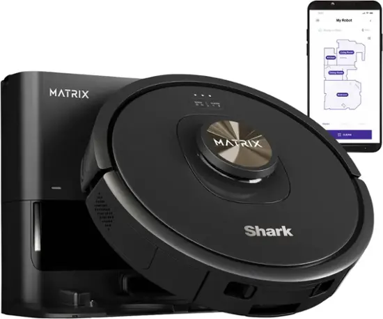 Shark – Matrix Self-Emptying Robot Vacuum with Precision Home Mapping and Extended Runtime, Wi-Fi Connected – Black