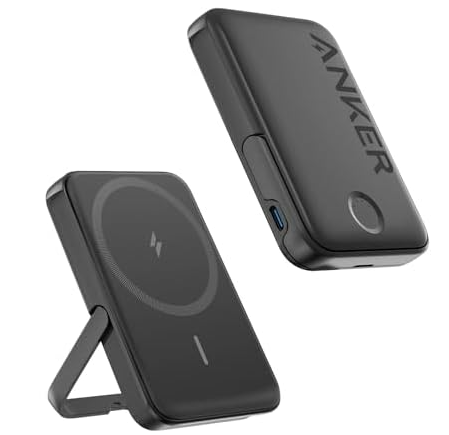 (2 PACK) Anker 5,000mAh USB-C MagGo Magsafe Wireless Charging Powerbank with Kickstand