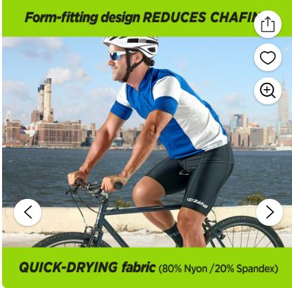 Zefal Comfort Bike Shorts (Unisex, Black, L-XL, 32-36″), Other Sizes Available