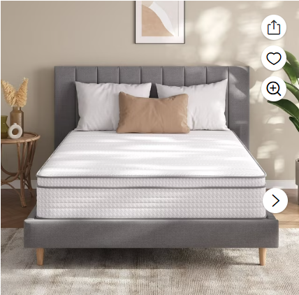 Sweetnight Luna 12″ Medium Hybrid Mattress, Queen Size