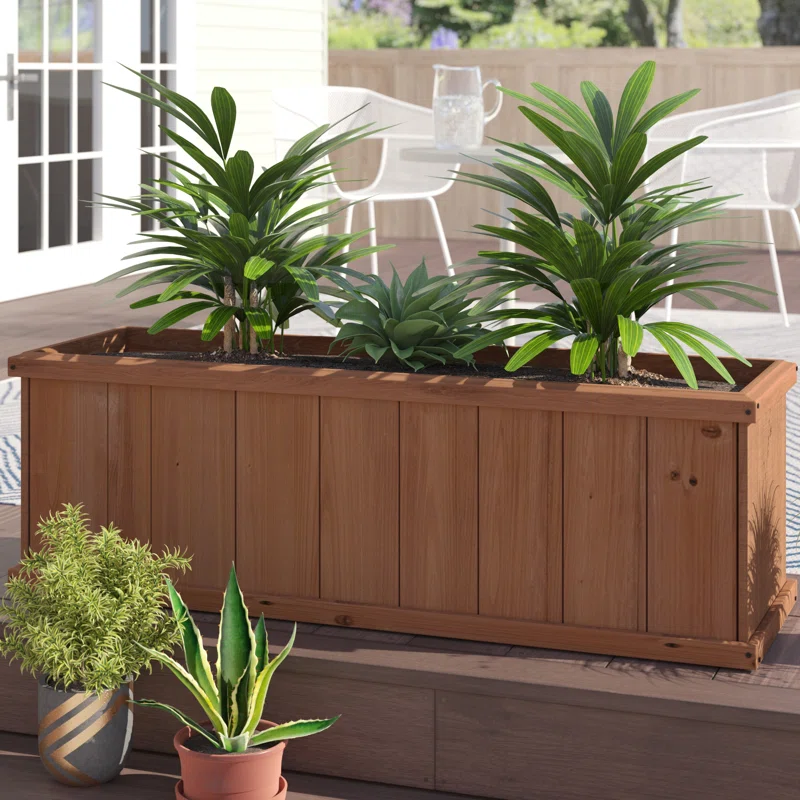 Barros Outdoor Wood Planter Box New green house beauty and hope Raised Garden Bed