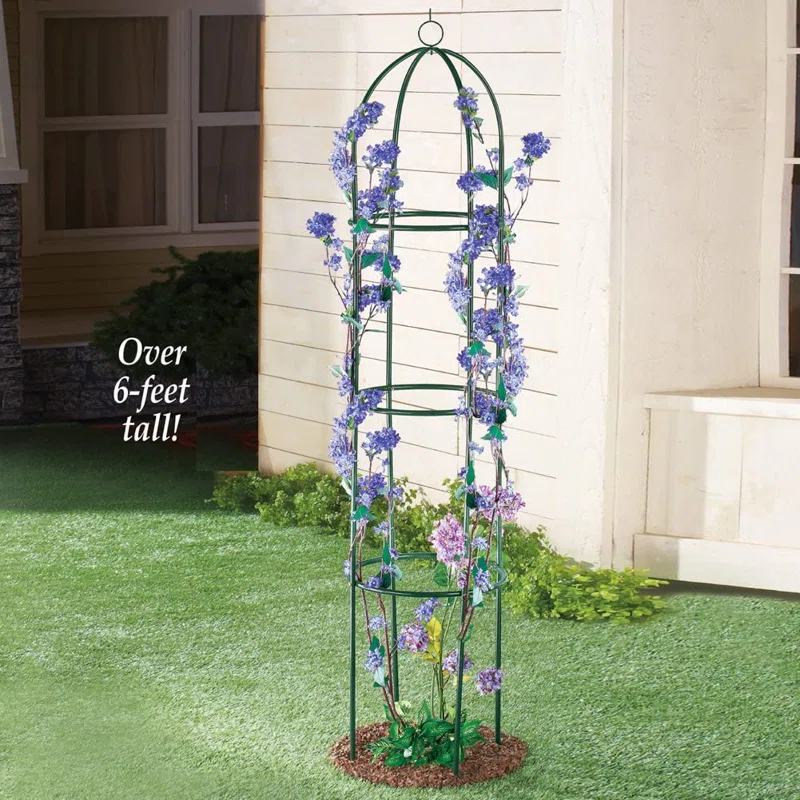 Gudrun 75” H x 15.75” W Iron Obelisk Trellis