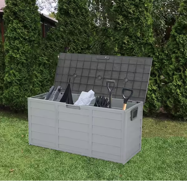 75 Gal. Grey Resin Deck Box