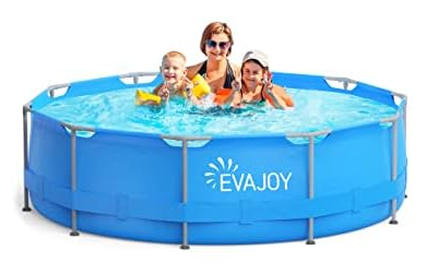 EVAJOY 12ft x 30in Metal Frame Swimming Pool