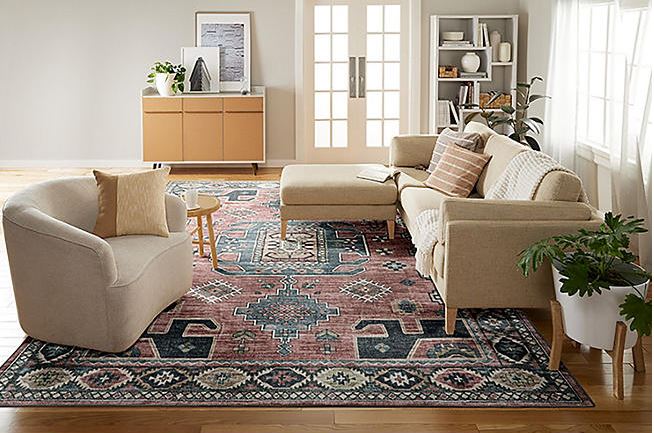 Member’s Mark Everwash Washable Area Rug, 6’6″x 9’6″, Assorted Colors