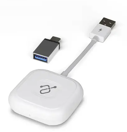 Aluratek – Wireless Adapter for Apple CarPlay – White