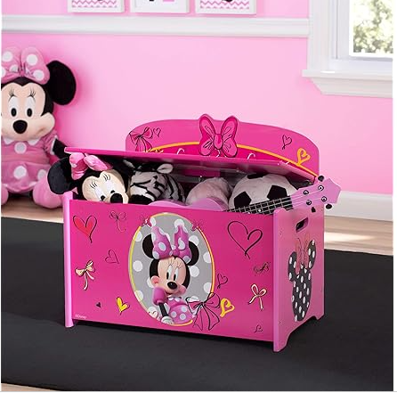 Delta Children Deluxe Toy Box, Disney Minnie Mouse