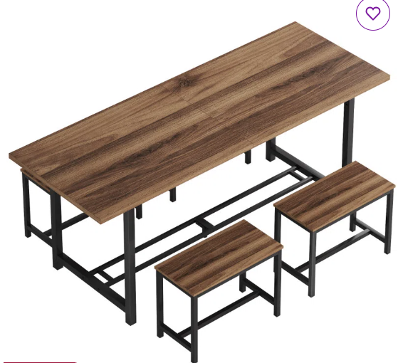 Delphina Rectangular 78.75” L x 29.5” W Dining Set