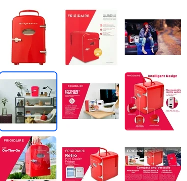 Frigidaire Portable Retro 6-can Mini Fridge EFMIS129, Red