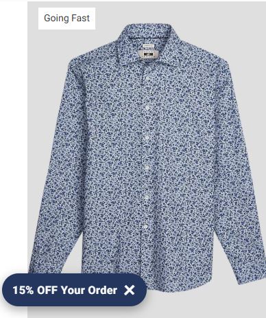 Joseph AbboudModern Fit Mini Floral Button Up Shirt