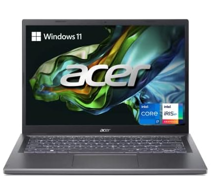 Acer Aspire 5 14 Slim Laptop | 14″ WUXGA (1920 x 1200) IPS | Core i7-1355U | Intel Iris Xe Graphics | 16GB LPDDR5 | 512GB Gen 4 SSD | Wi-Fi 6E | USB4/Thunderbolt 4 | Backlit KB |
