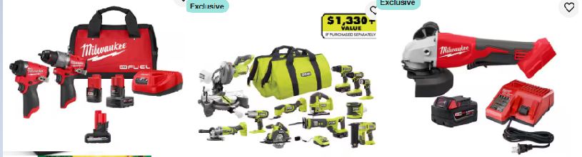 Power Tool Kit Up to 55% off SelectKits