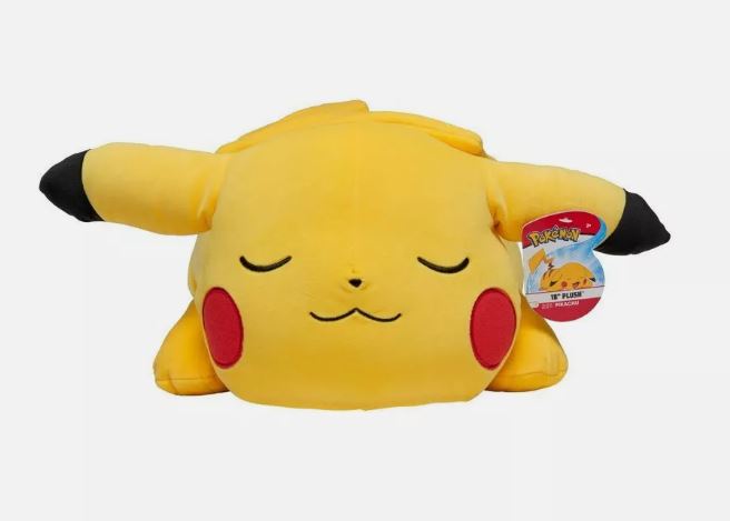 Pokemon Pikachu Sleeping Cuddle Plush Buddy Toy Stuffed Animal Ultra Soft