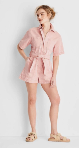 Women’s Short Sleeve Utility Romper – Future Collective