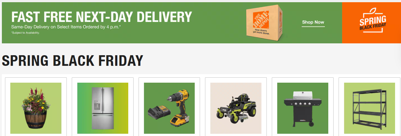 SPRING BLACK FRIDAY SALEAT HOMEDEPOT