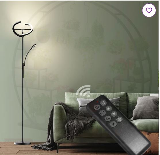 Iroh 68.9″ LED Torchiere Floor Lamp with Remote Control