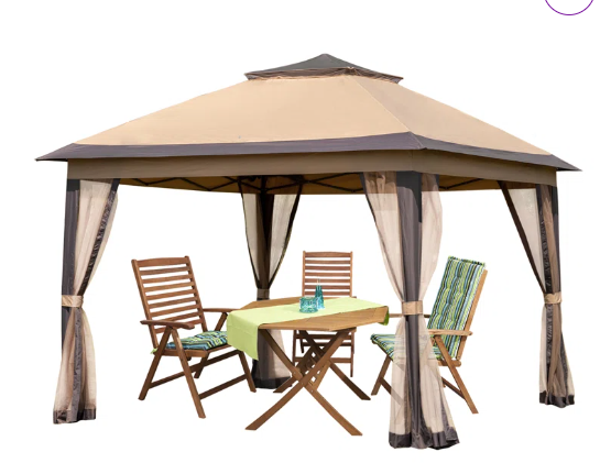 11 Ft. W x 11 Ft. D Metal Patio Gazebo