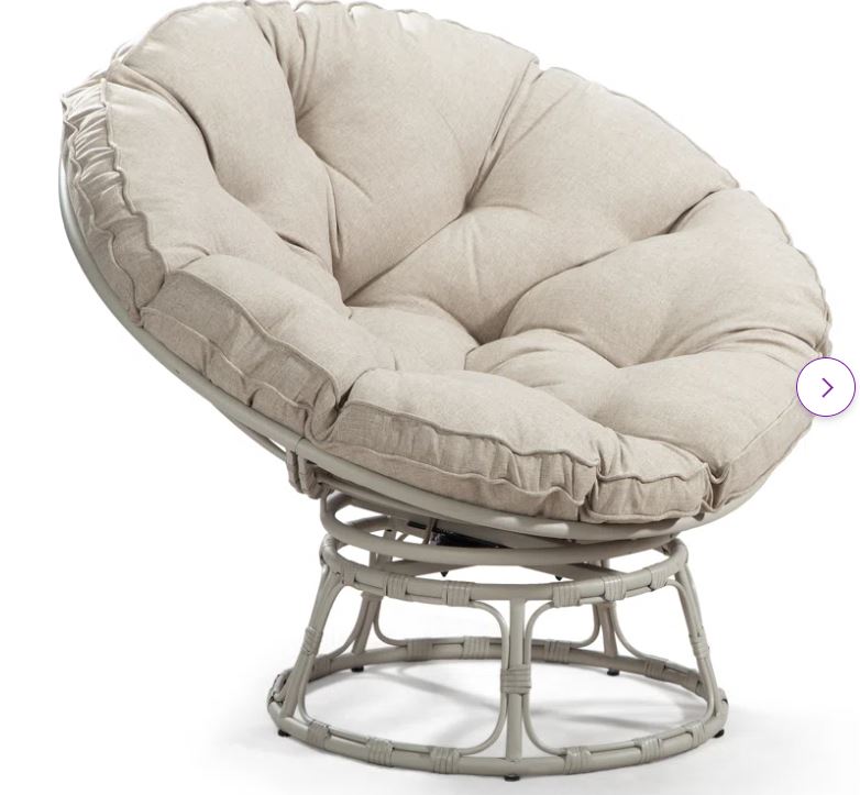 Borset Swivel Metal Outdoor Lounge Chair