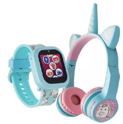 V3 Girls Light Blue Silicone Smartwatch 42mm Gift Set