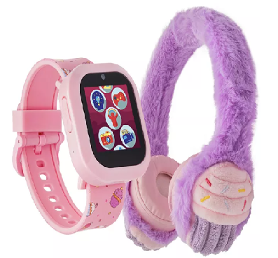 V3 Girls Pink Silicone Smartwatch 42mm Gift Set