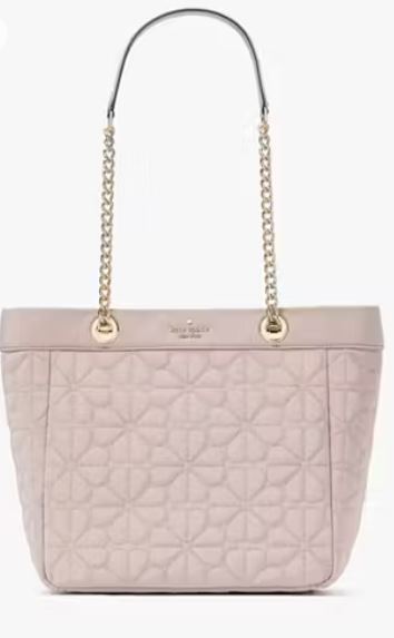 Spade Flower Quilted Fabric Medium Tote
