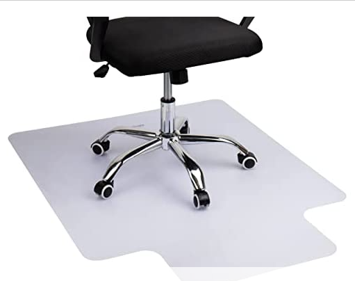 Mind Reader 9-to-5 Collection, Office Chair Mat, Anti-Skid, 48 x 36, PVC, Clear
